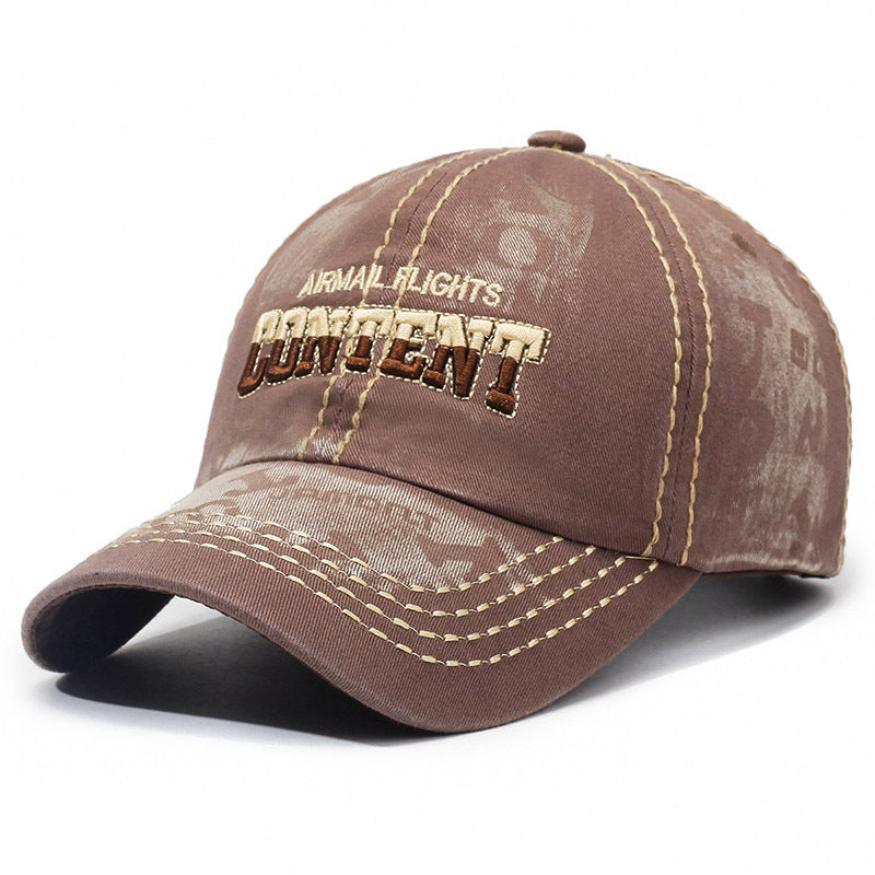 Retro Washed Baseball Cap For Men And Women Couple