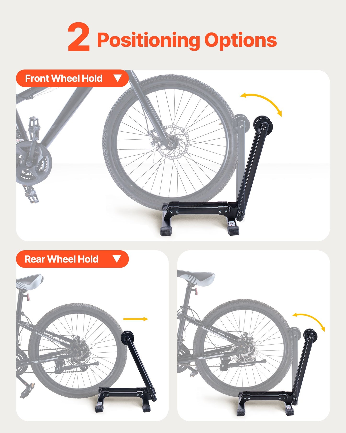 Foldable Bike Rack For 20 To 29 Inch Mountain & Road Bikes Storage Stand 2 Pack