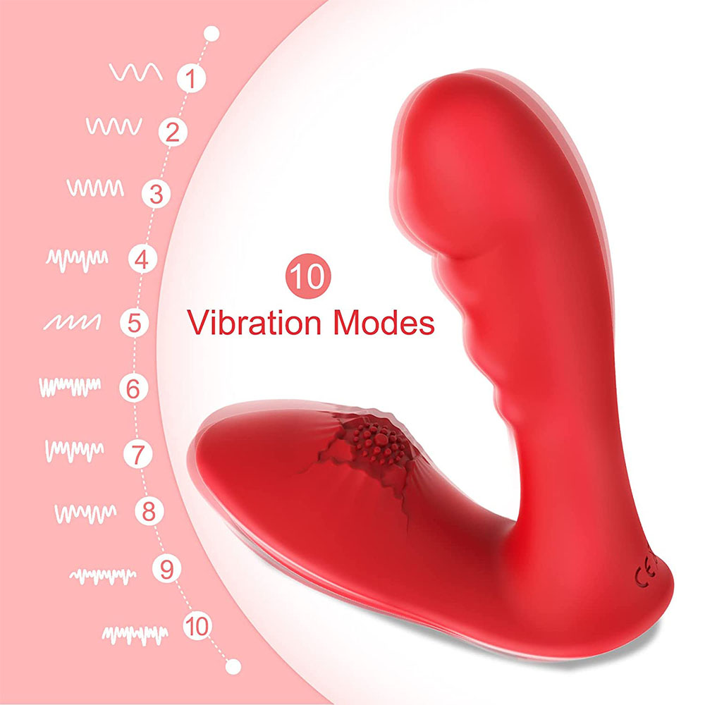Vibrator- 10 Frequency Vibration Mode Wearable Double Head Vibrator- Female Stimulation Vibration Masturbator- Adult- Products