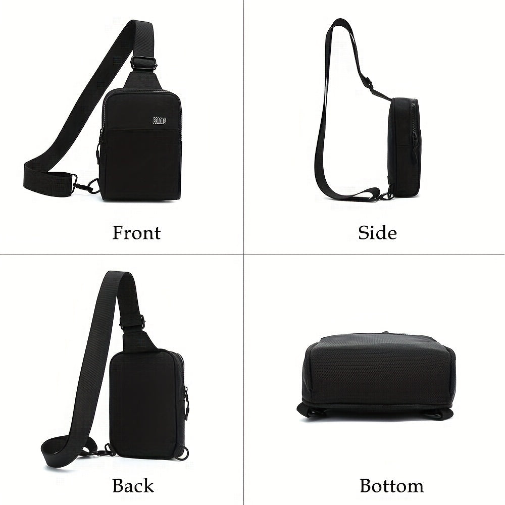 Small Crossbody Bags For Women & Men, Mini Sling Bag Fanny Packs Crossbody Purse, Chest Bag For Traveling, Hiking, Running -Black