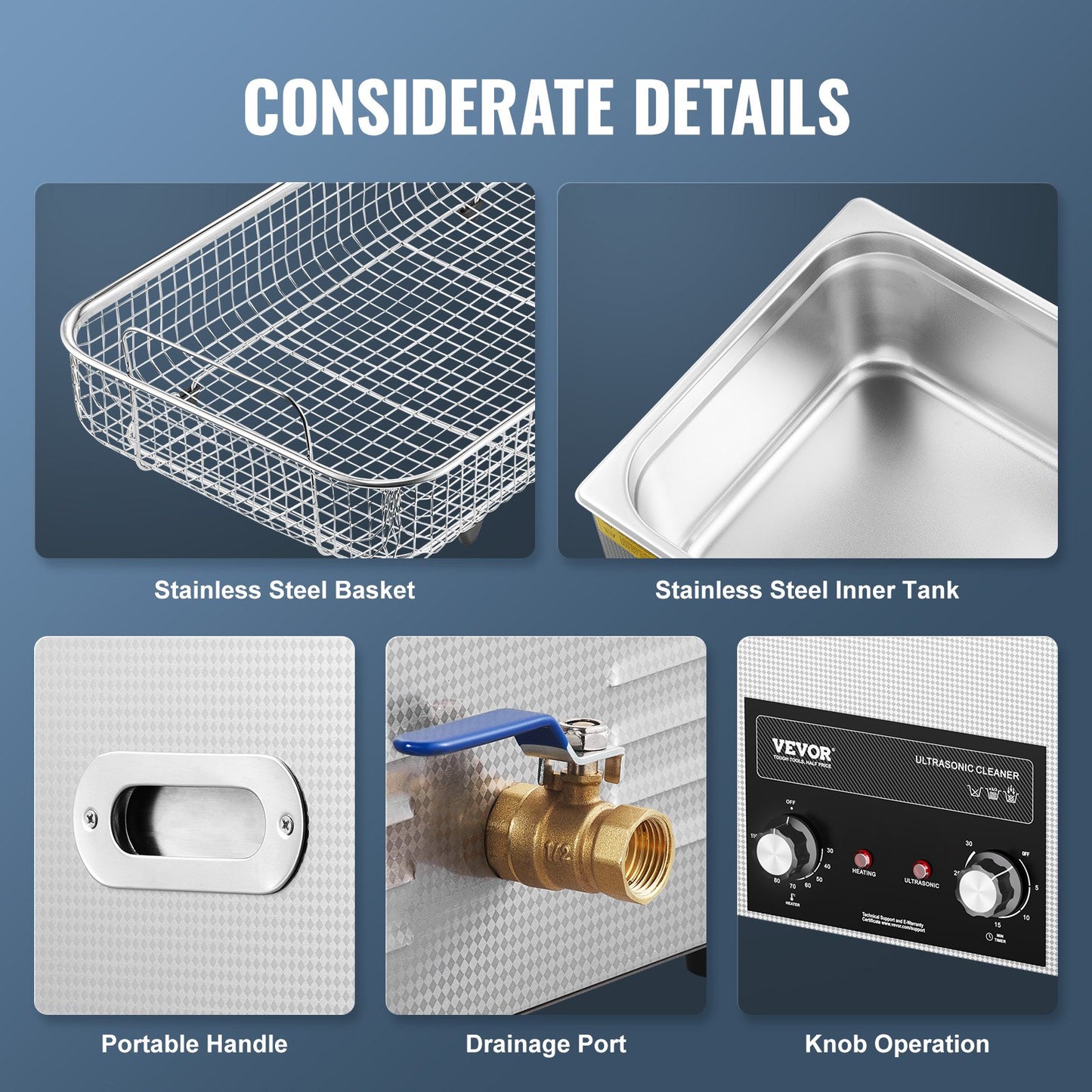 22L Ultrasonic Cleaner With Heater Timer & Basket, Professional Digital Sonic Cavitation Machine, 480W Cleaning Machine For Lab Tools, Metal Parts, Carburetor, Brass, Auto Parts, Engine Parts
