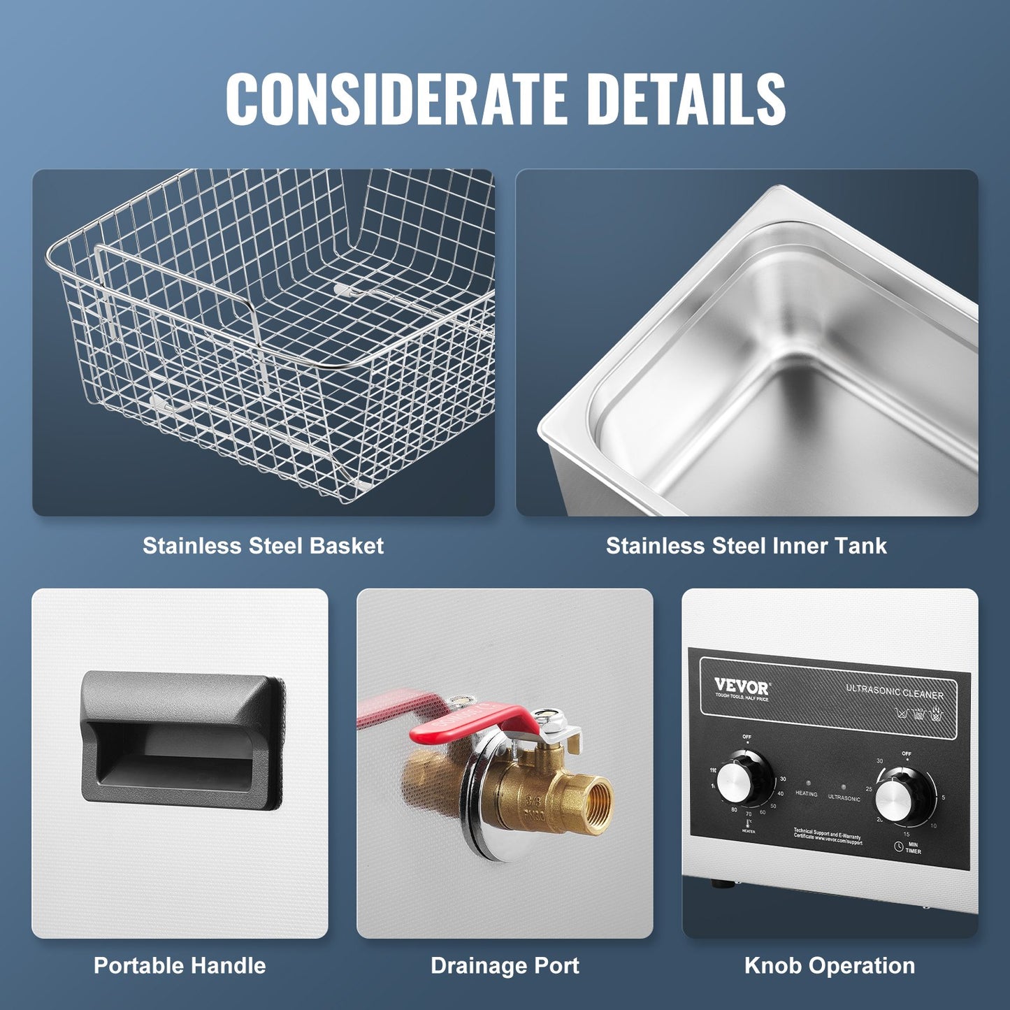10L Ultrasonic Cleaner With Heater Timer & Basket, Professional Digital Sonic Cavitation Machine, 240W Cleaning Machine For Lab Tools, Metal Parts, Carburetor, Brass, Auto Parts, Engine Parts