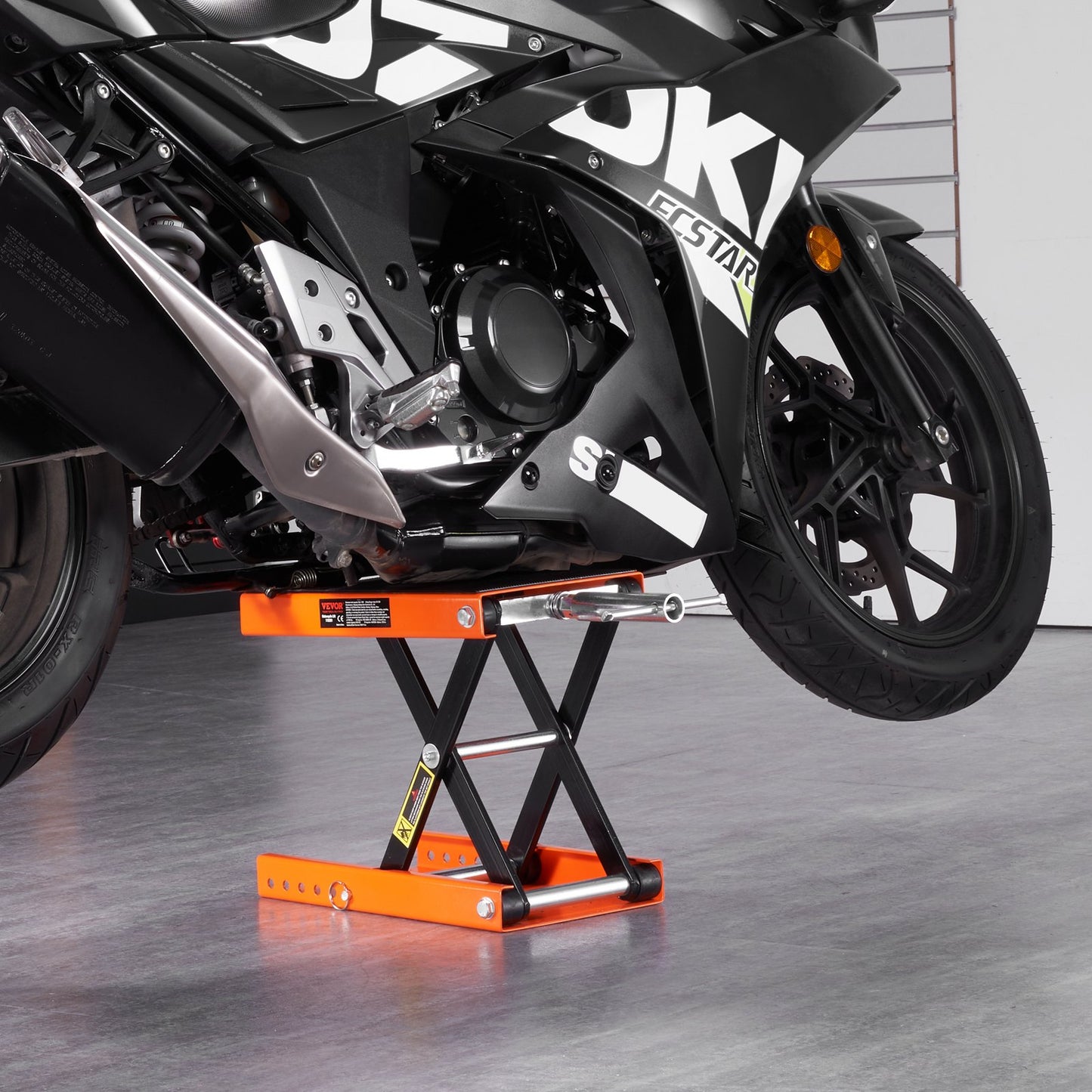 Motorcycle Lift, 1100 LBS Motorcycle Scissor Lift Jack With Wide Deck & Safety Pin, Center Hoist Crank Stand, Steel Scissor Jack For Street Bikes, Cruiser Bikes, Touring Motorcycles