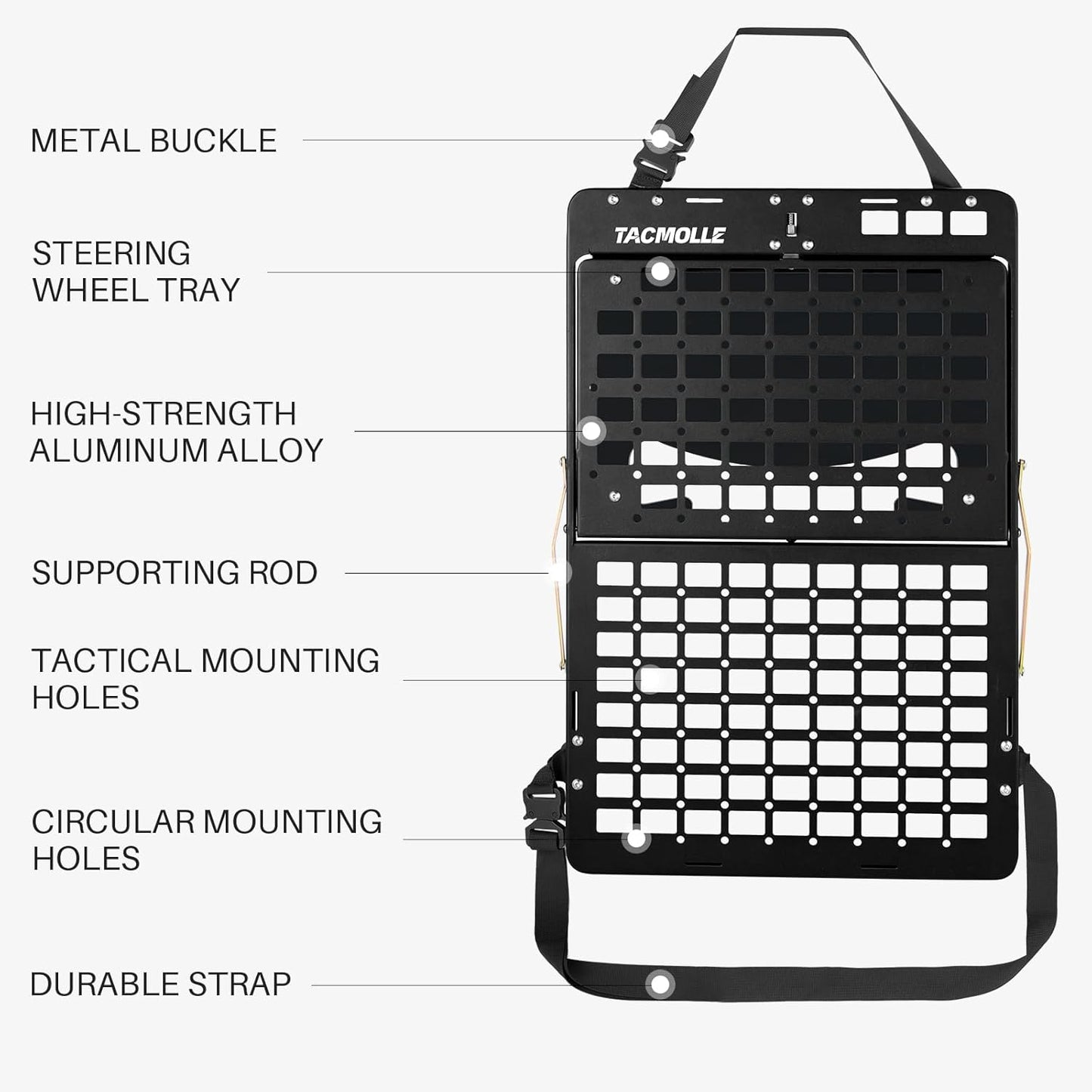 Tacmolle Innovative Dual-Tray Car Organizer