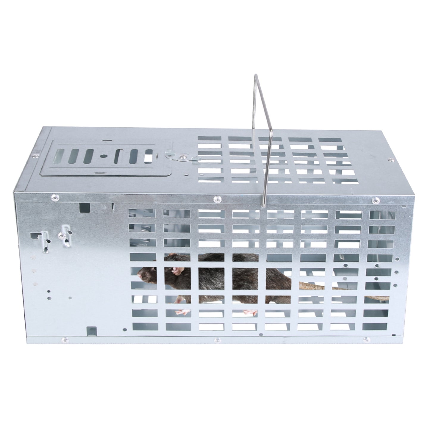 1Pc One Door Humane Live Mouse Trap Reusable Metal Rat Rodent Cage Catch Release Continuous Capture Indoor Outdoor Pet Children Safe