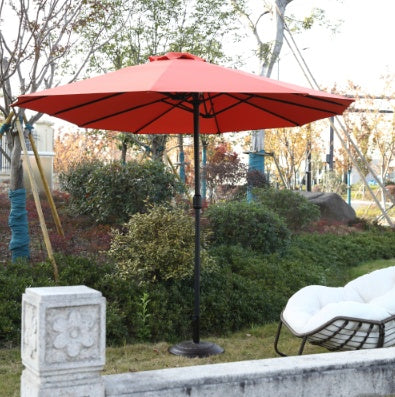 14.8 Ft Double Sided Outdoor Umbrella Rectangular Large With Crank  Khaki   No Base