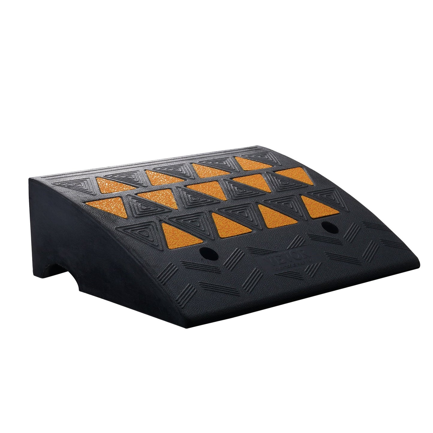Rubber Curb Ramp 6' Rise Height Sidewalk Curb Ramp, 14.6' Width 19.3' Length Driveway Ramp For Curb, 15T Heavy Duty Rubber Ramp For Forklifts, Trucks, Buses, Cars, Wheelchairs, Bikes