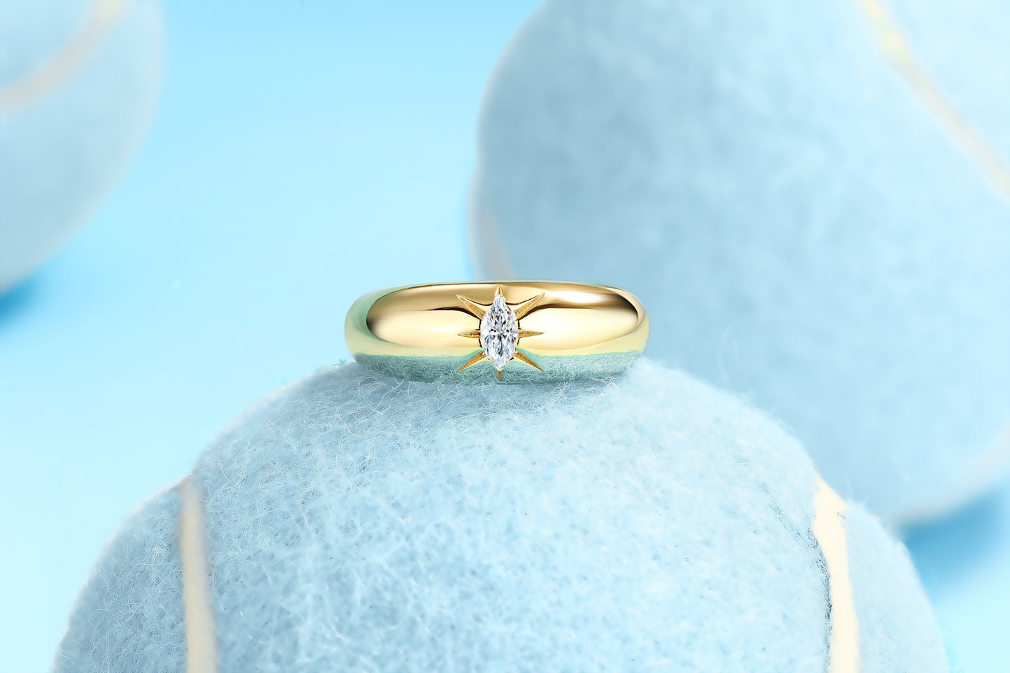 1Eight-prong Radiance - A Fashionable And Luxurious Jewelry Piece Set With Moissanite S925 Sterling Silver And Gold-plated Diamond Prohibit TikTok sales