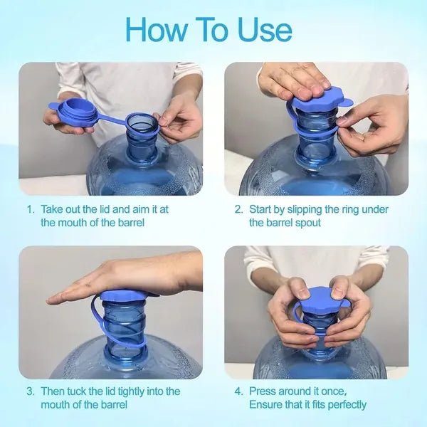 [3-piece Set]3 & 5-gallon Water Bottle Caps, Upgraded Reusable Replacement Caps, Spill-proof Caps For 55mm Water Bottles