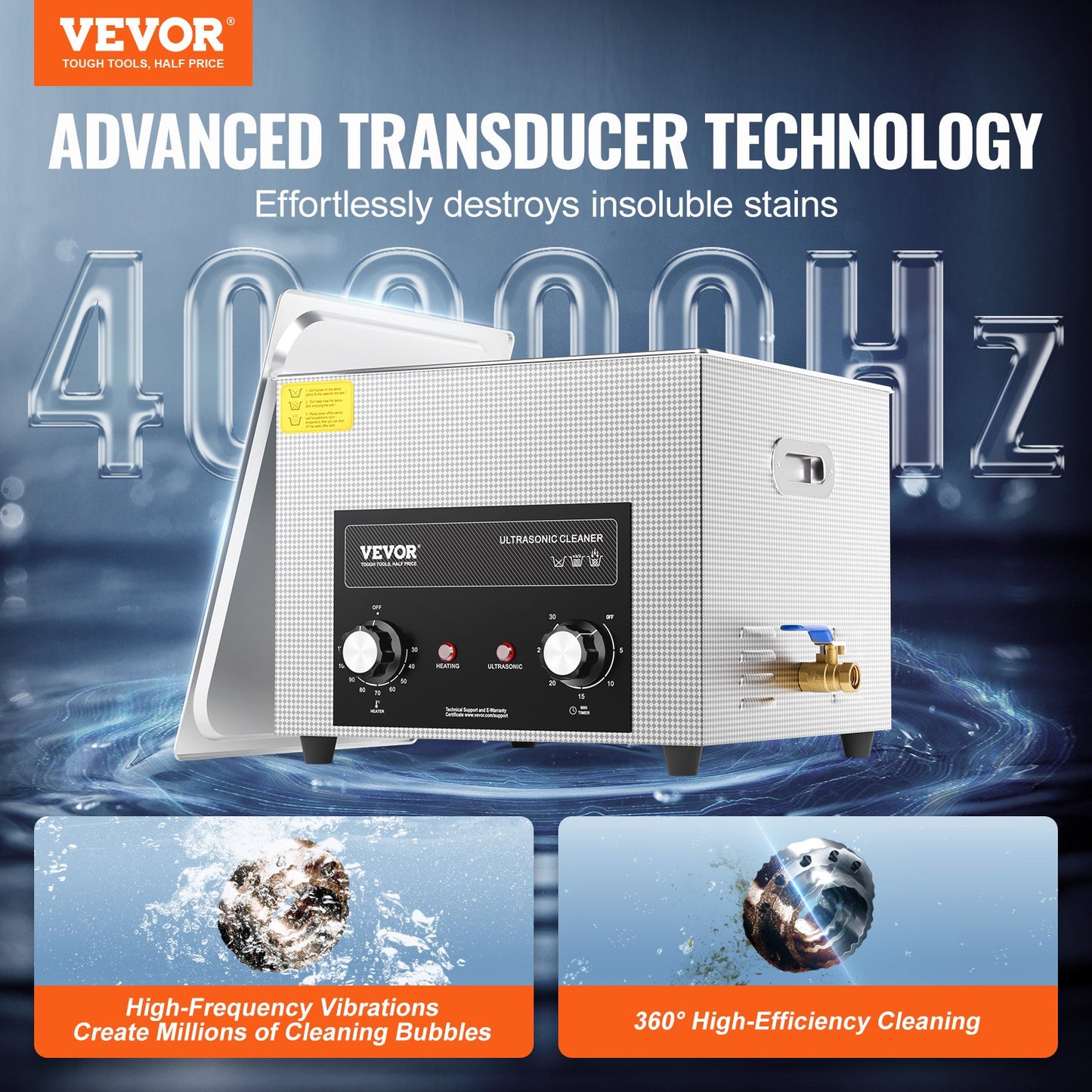 15L Ultrasonic Cleaner With Heater Timer & Basket, Professional Digital -Sonic Cavitation Machine, 360W Cleaning Machine For Lab Tools, Metal Parts, Carburetor, Brass, Auto Parts, Engine Parts