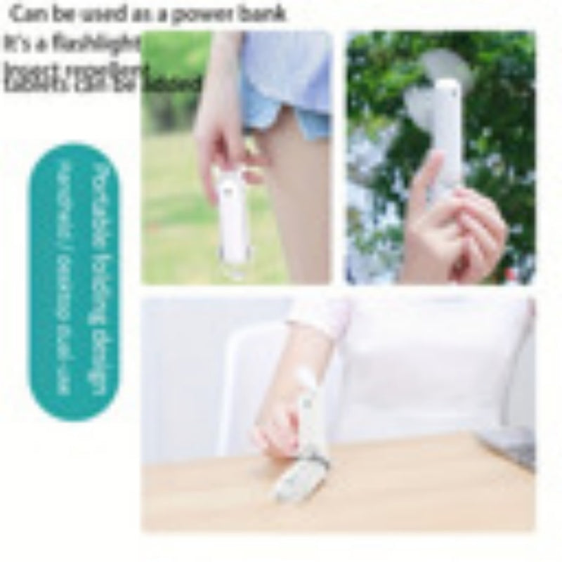Portable Folding Handheld Fan USB Multifunctional Charging Treasure Flashlight 3-in-1 Mini Fan Random Color