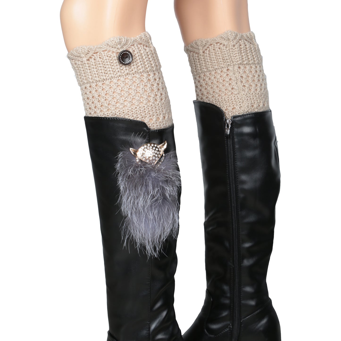 1Pair Women Winter Crochet Knit Leg Warmers