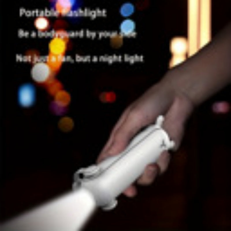 Portable Folding Handheld Fan USB Multifunctional Charging Treasure Flashlight 3-in-1 Mini Fan Random Color