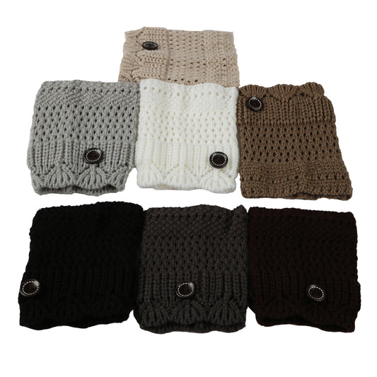 1Pair Women Winter Crochet Knit Leg Warmers