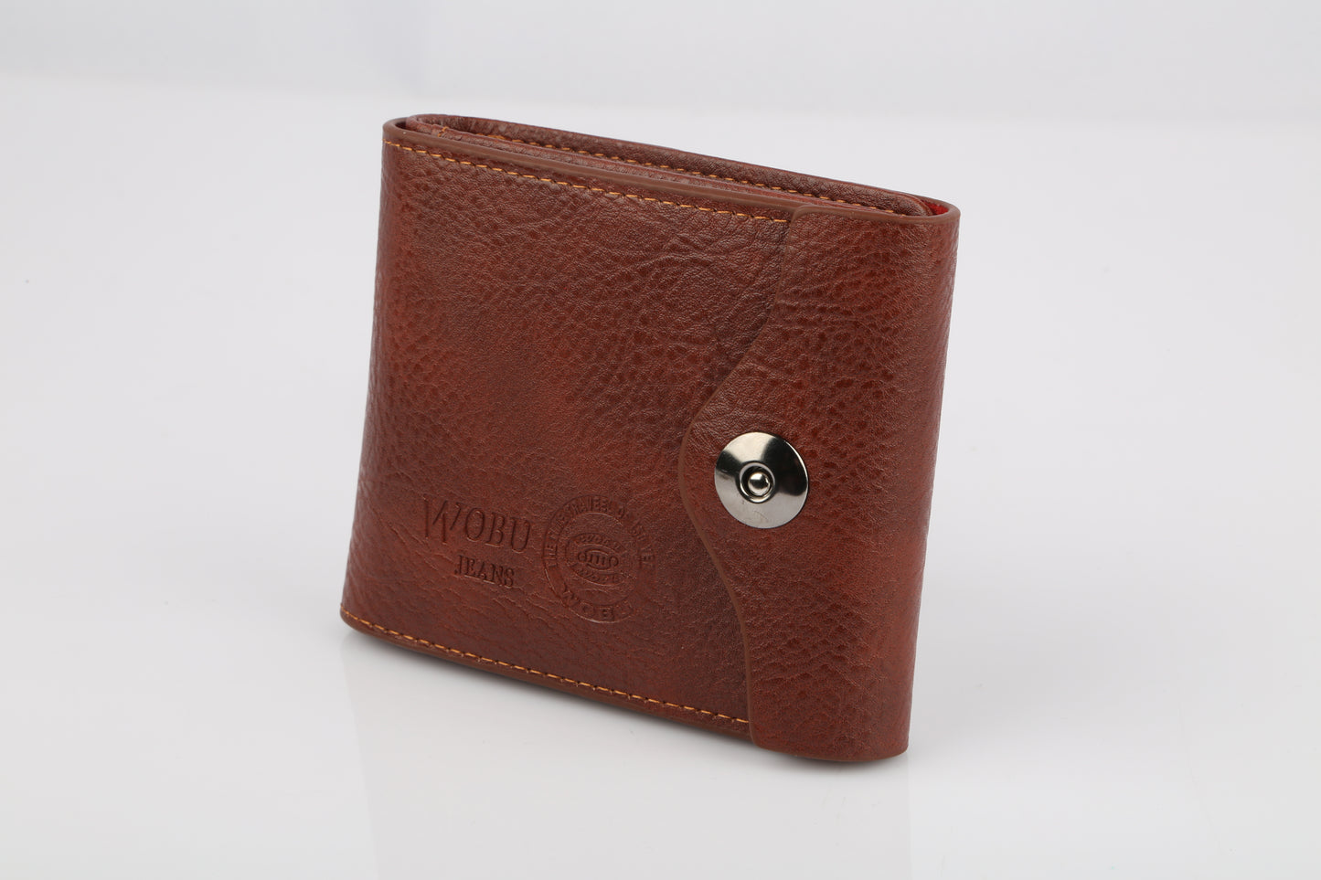 1Pc Men  Wallet PU Leather Purse Slim Card Holder Cases With 2 ID Window Coin Pocket