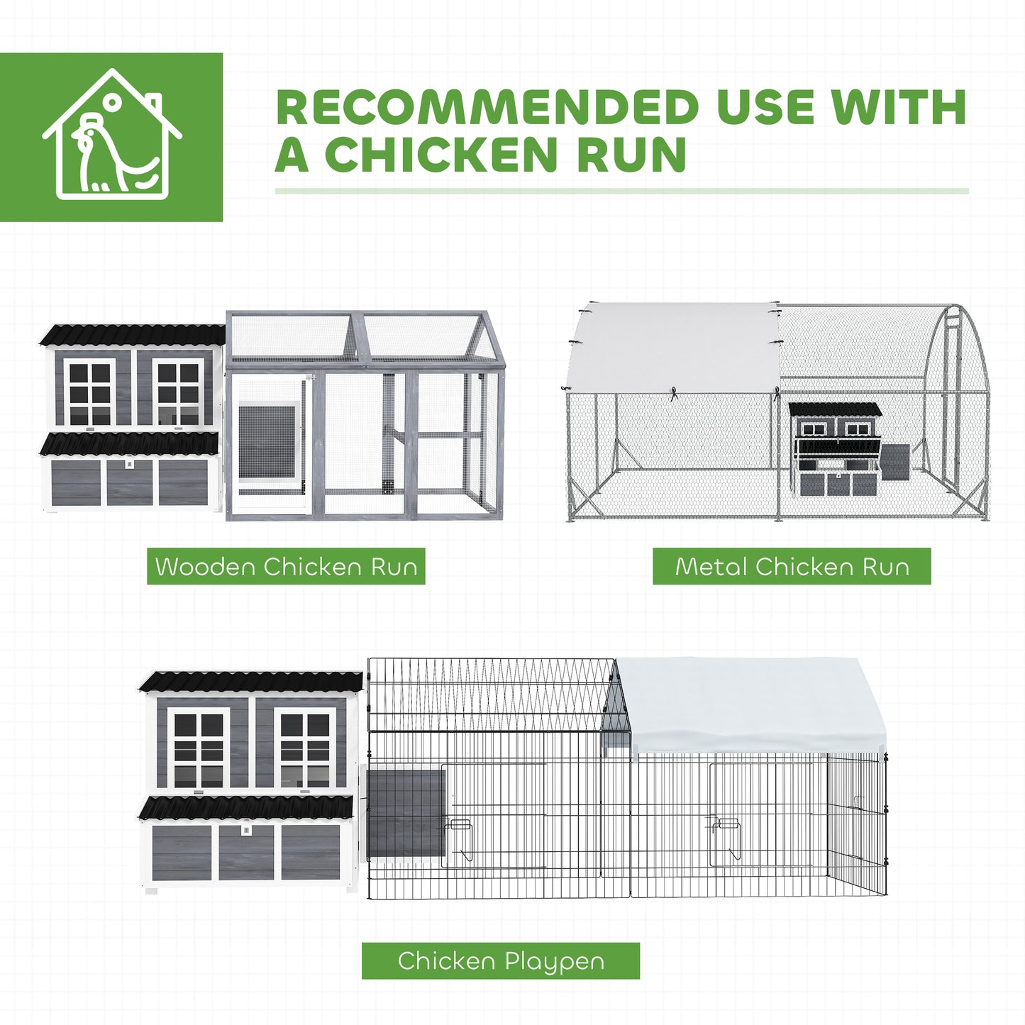 Wooden Pet Coop With Nesting Box,  39 Pet House For 4-6 Chickens, Rabbits