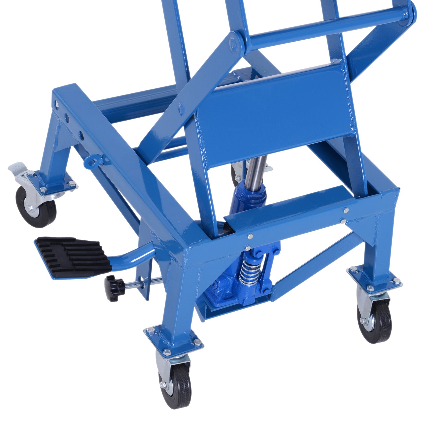 300 lbs Hydraulic Motorcycle Scissor Jack Lift Foot Step Wheels for Small Dirt Bikes
