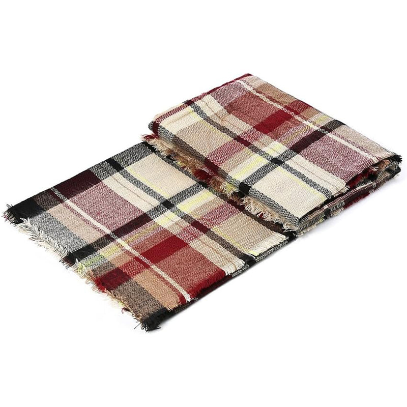 59 X 59in Red Women Fall Winter Scarf