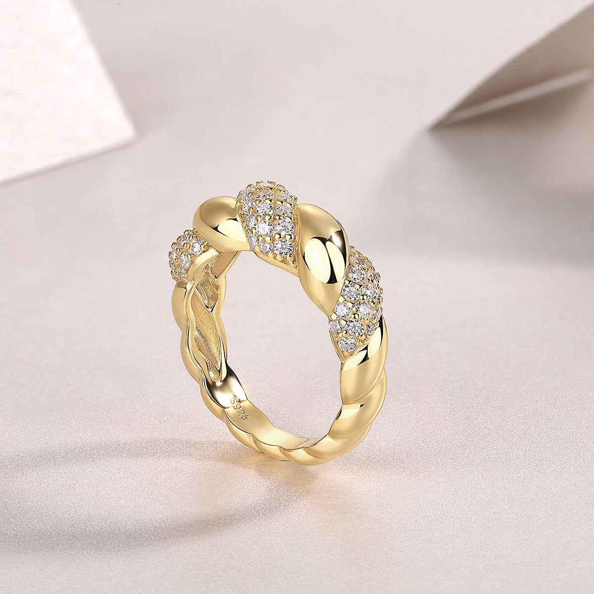 1Tengman - A Fashionable Jewelry Accessory Set With Moissanite S925 Sterling Silver And Gold-plated Diamond Prohibit TikTok sales