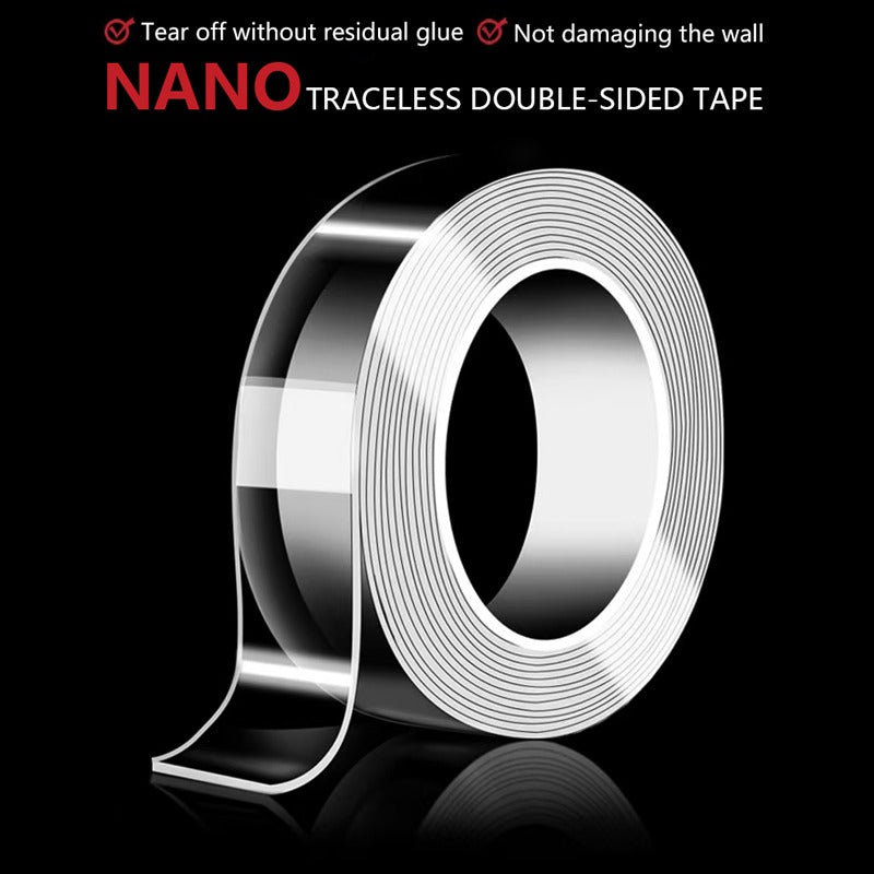 Nano Double Sided Transparent Tape Reusable Waterproof Tape For Cleaning Kitchen And Bathroom Supplies Tape