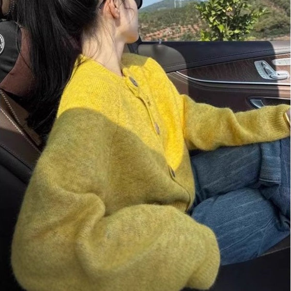 Loose Knitted Cardigan Women Wear Lazy Sweater Coat