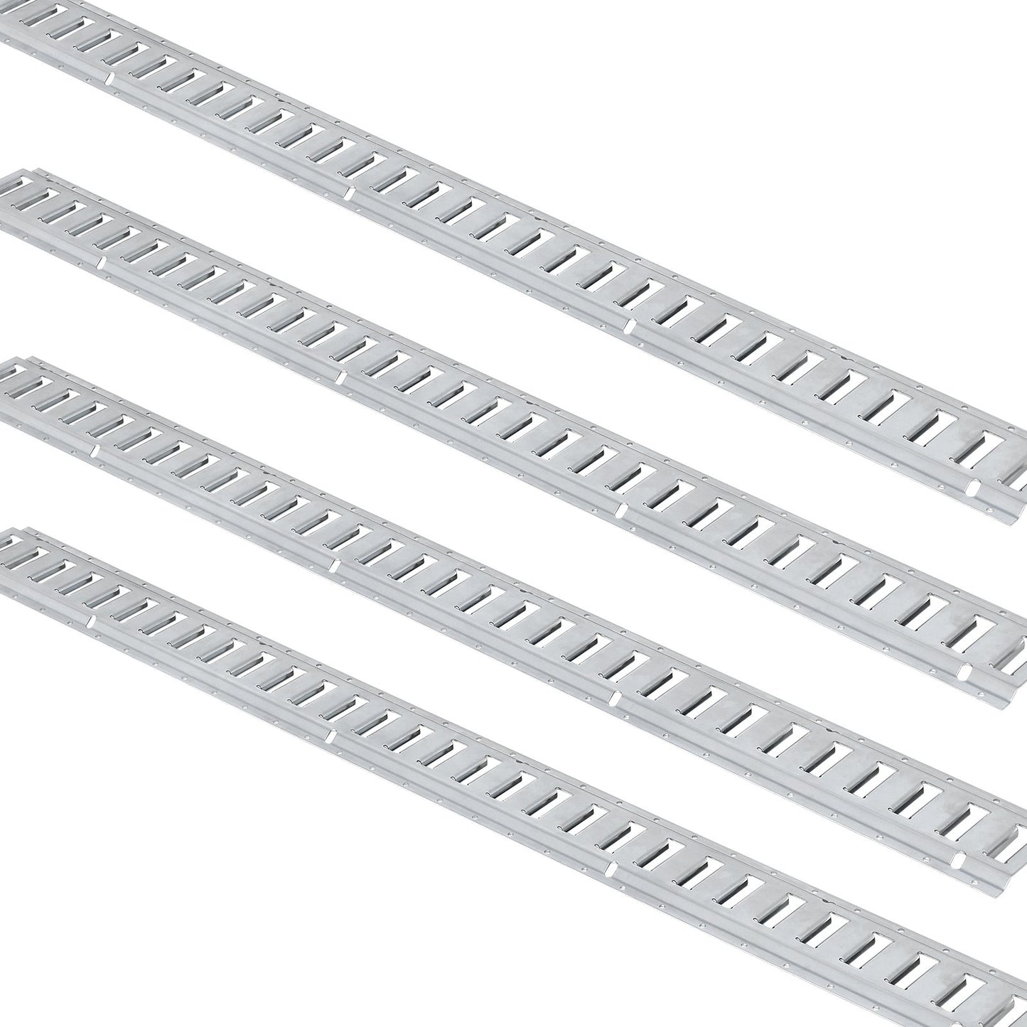 E Track Tie-Down Rail Kit, 34PCS 5FT E-Tracks Set Includes 8 Steel Rails & 2 Single Slot & 8 O Rings & 8 Tie-Offs , Securing Accessories For Cargo, Motorcycles, And Bikes