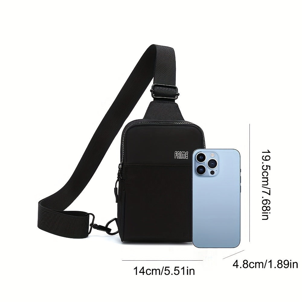 Small Crossbody Bags For Women & Men, Mini Sling Bag Fanny Packs Crossbody Purse, Chest Bag For Traveling, Hiking, Running -Black