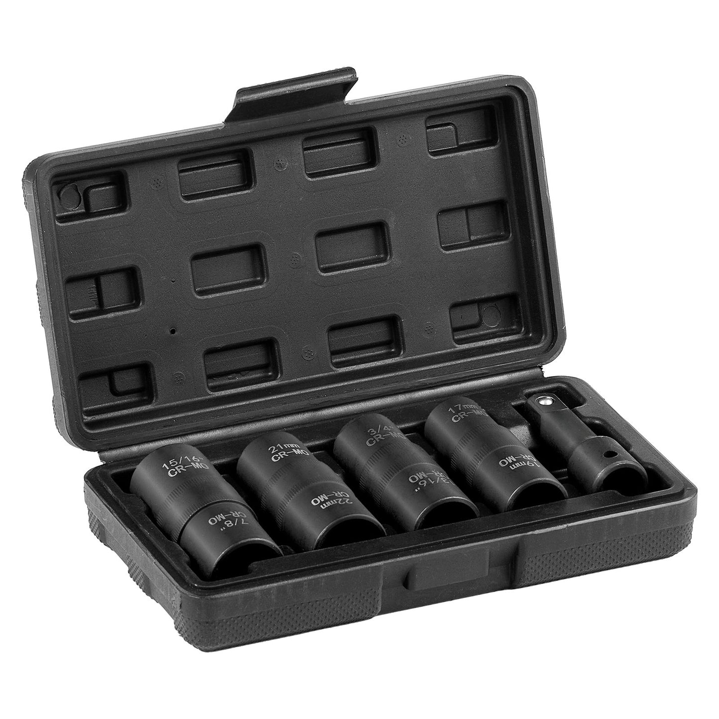 Lug Nut Impact Socket Set Drive Metric And SAE 6-Point Flip Socket