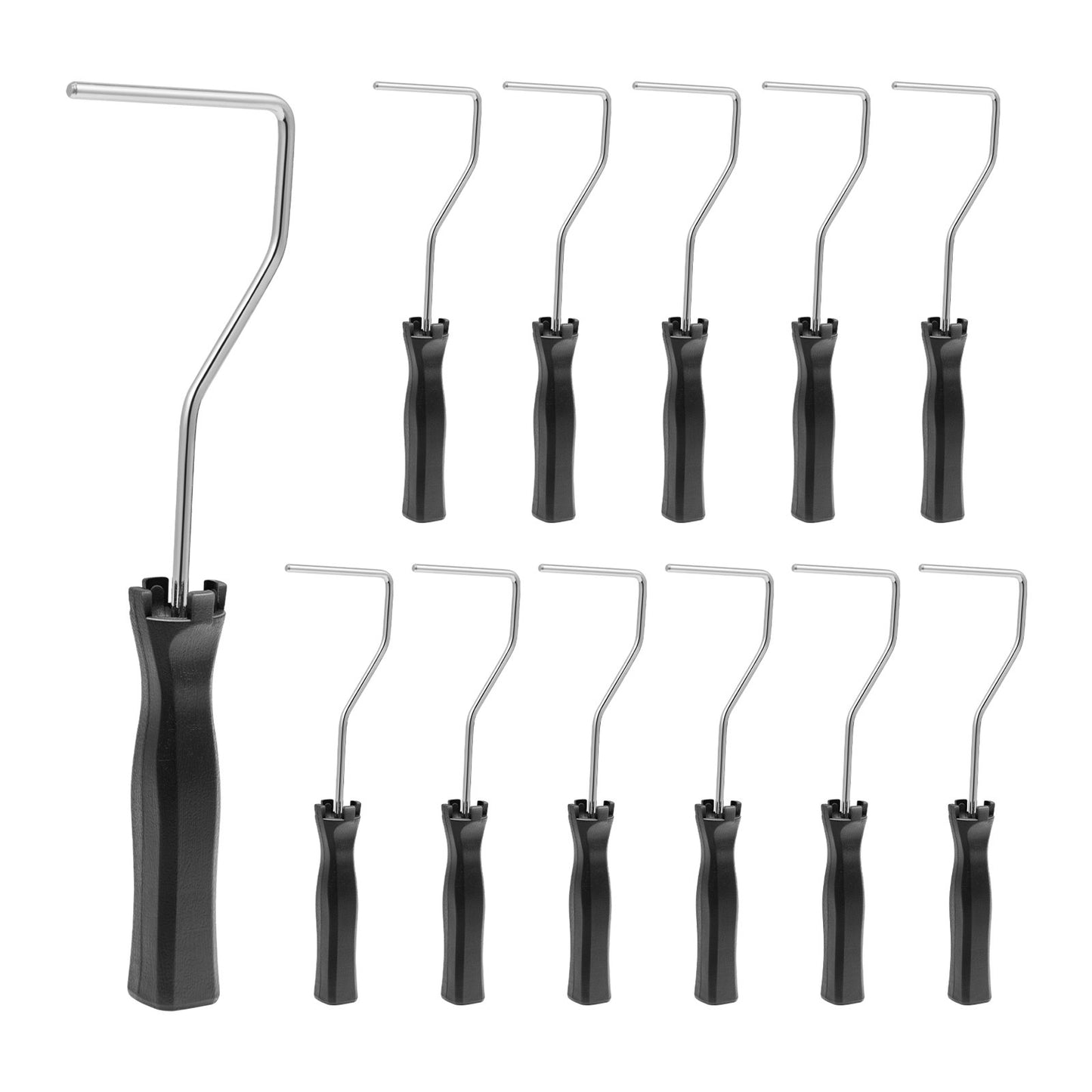 4 Inch Paint Roller Frame Paint Handles 12 Pack Mini Painting Supplies Black