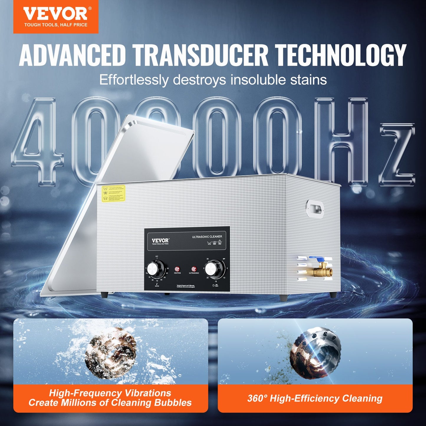 22L Ultrasonic Cleaner With Heater Timer & Basket, Professional Digital Sonic Cavitation Machine, 480W Cleaning Machine For Lab Tools, Metal Parts, Carburetor, Brass, Auto Parts, Engine Parts