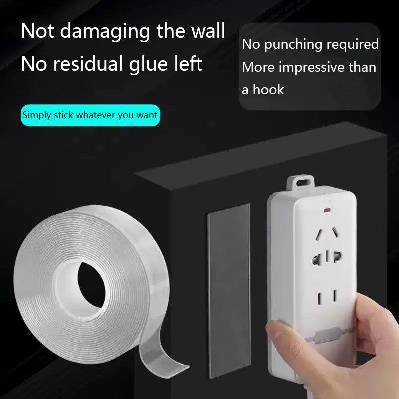 Nano Double Sided Transparent Tape Reusable Waterproof Tape For Cleaning Kitchen And Bathroom Supplies Tape