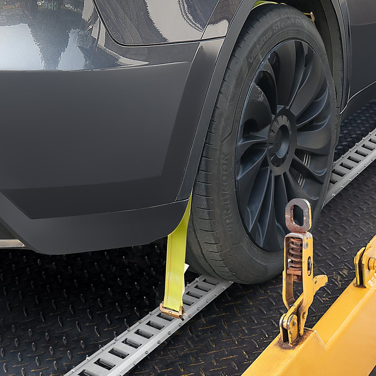 E Track Tie-Down Rail Kit, 34PCS 5FT E-Tracks Set Includes 8 Steel Rails & 2 Single Slot & 8 O Rings & 8 Tie-Offs , Securing Accessories For Cargo, Motorcycles, And Bikes