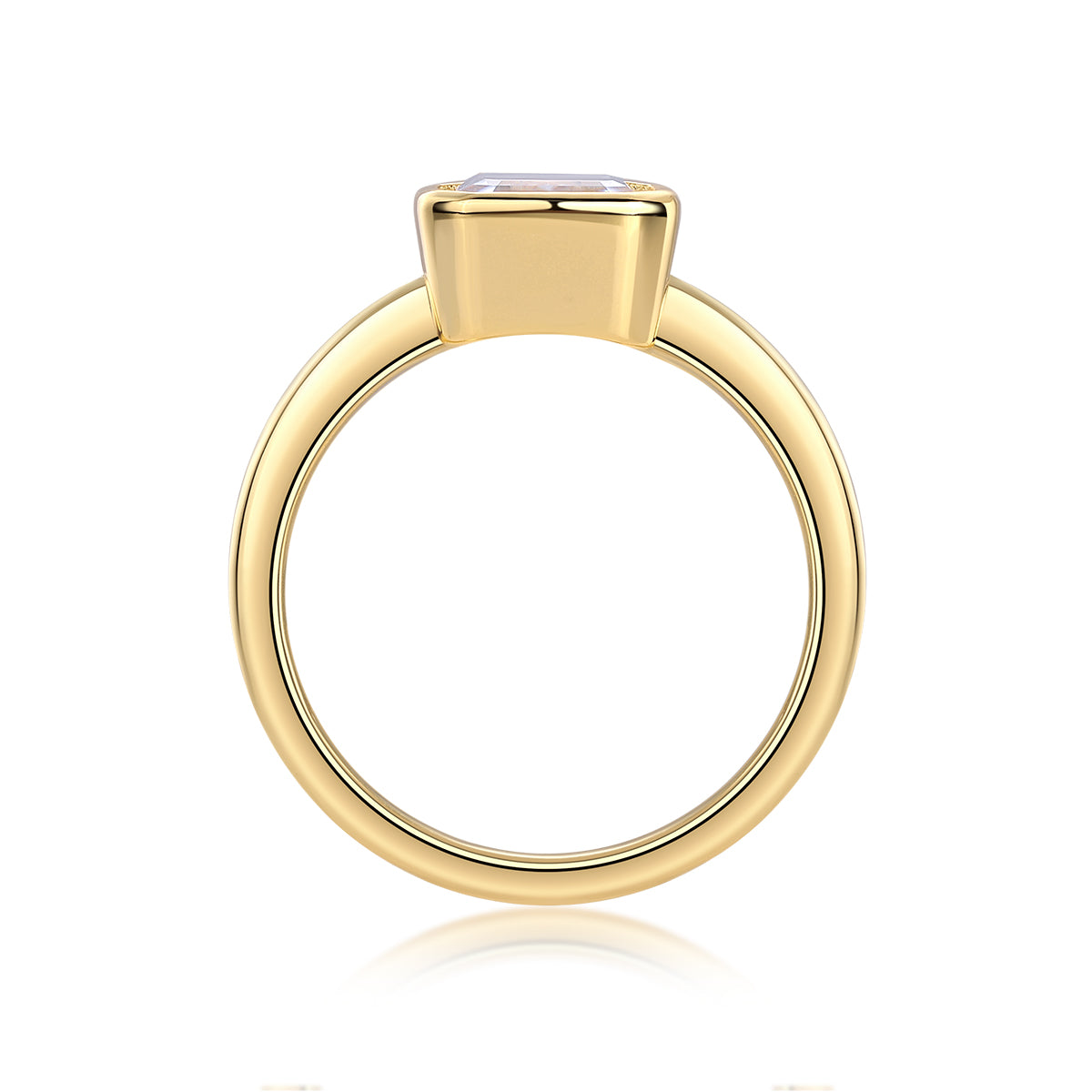 1Pagoda - A Fashionable Diamond Jewelry Piece Set With Moissanite S925 Sterling Silver And Gold-plated Diamond Ring Prohibit TikTok sales