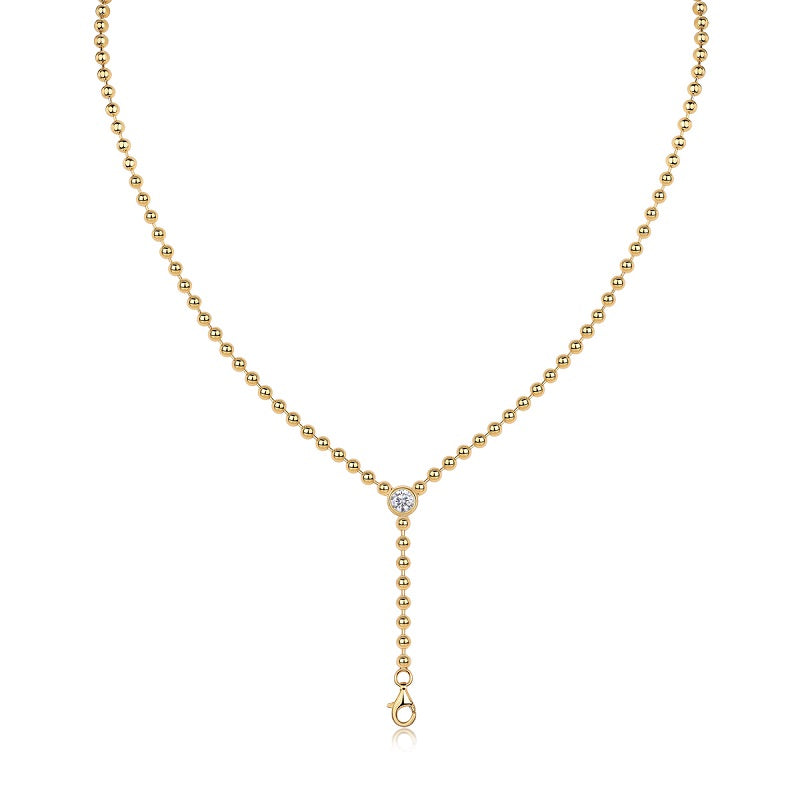 1Time Interlaced - A Trendy Diamond Jewelry Necklace Pendant Set With 0.5-carat Moissanite S925 Sterling Silver And Gold Plating Prohibit TikTok sales