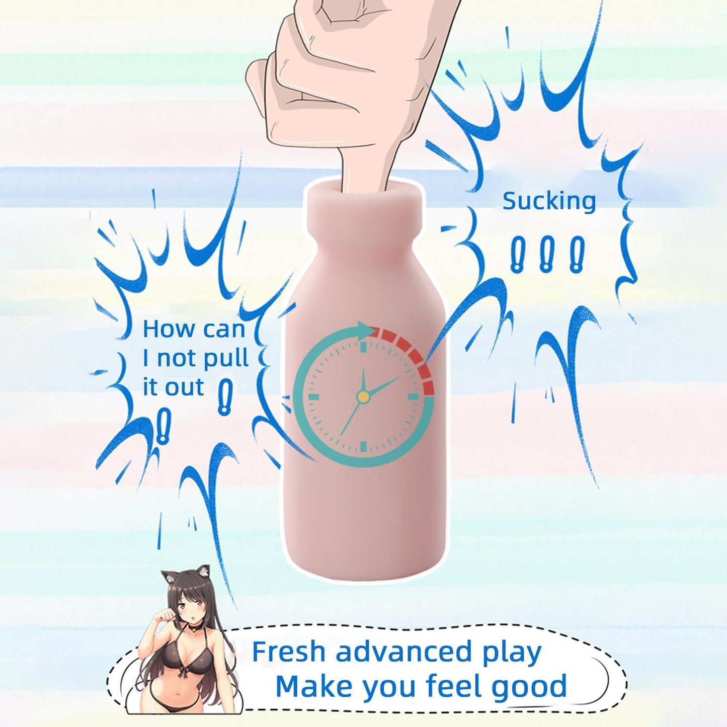 Milker Stroker Male Masturbator 0.77lbs, Mini Home Dorm Private Use Toys, Male Pleasure Doll With Textured Tunnel, Portable Pocket Vagina, Male Penis Glans Trainer