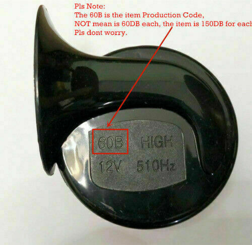 2PCS 12V 300DB Super Horn Snail Waterproof  Horn For Motorcycle Truck SUV Boat