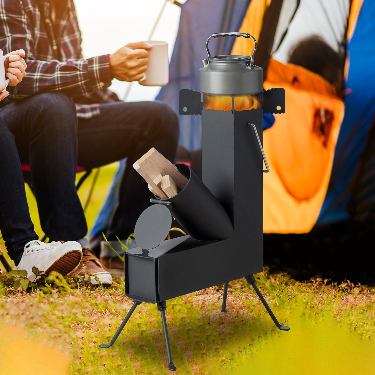 Black Wrought Iron Panels, Camping Stove