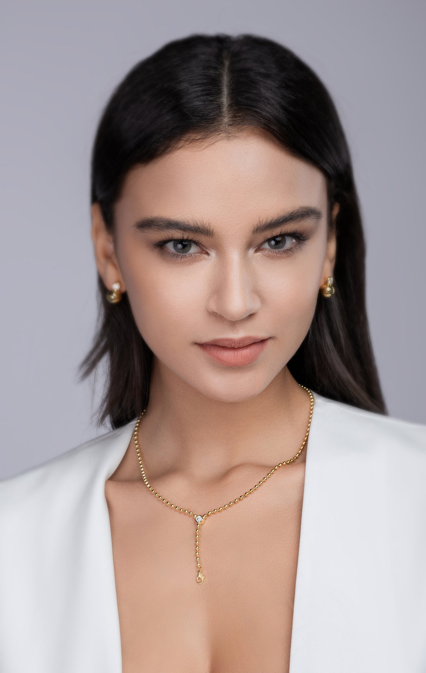 1Time Interlaced - A Trendy Diamond Jewelry Necklace Pendant Set With 0.5-carat Moissanite S925 Sterling Silver And Gold Plating Prohibit TikTok sales