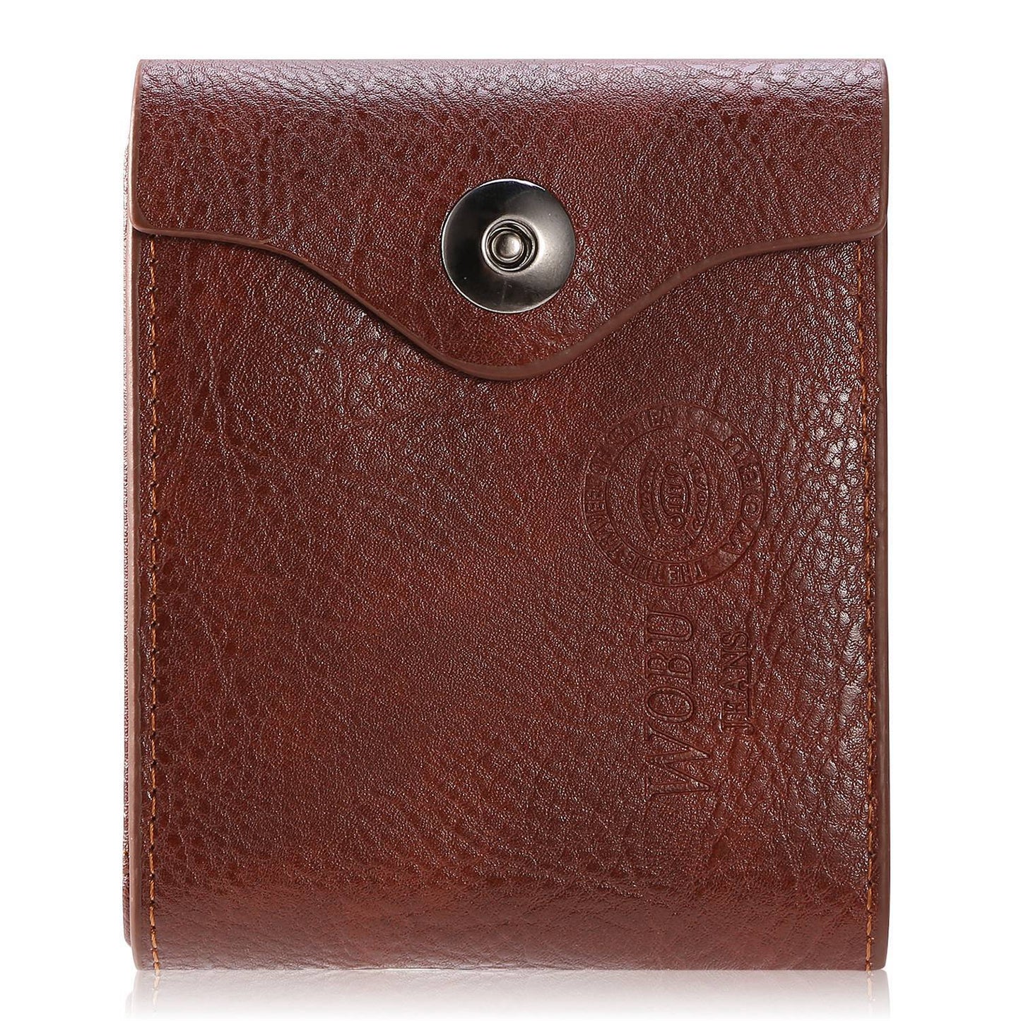 1Pc Men  Wallet PU Leather Purse Slim Card Holder Cases With 2 ID Window Coin Pocket