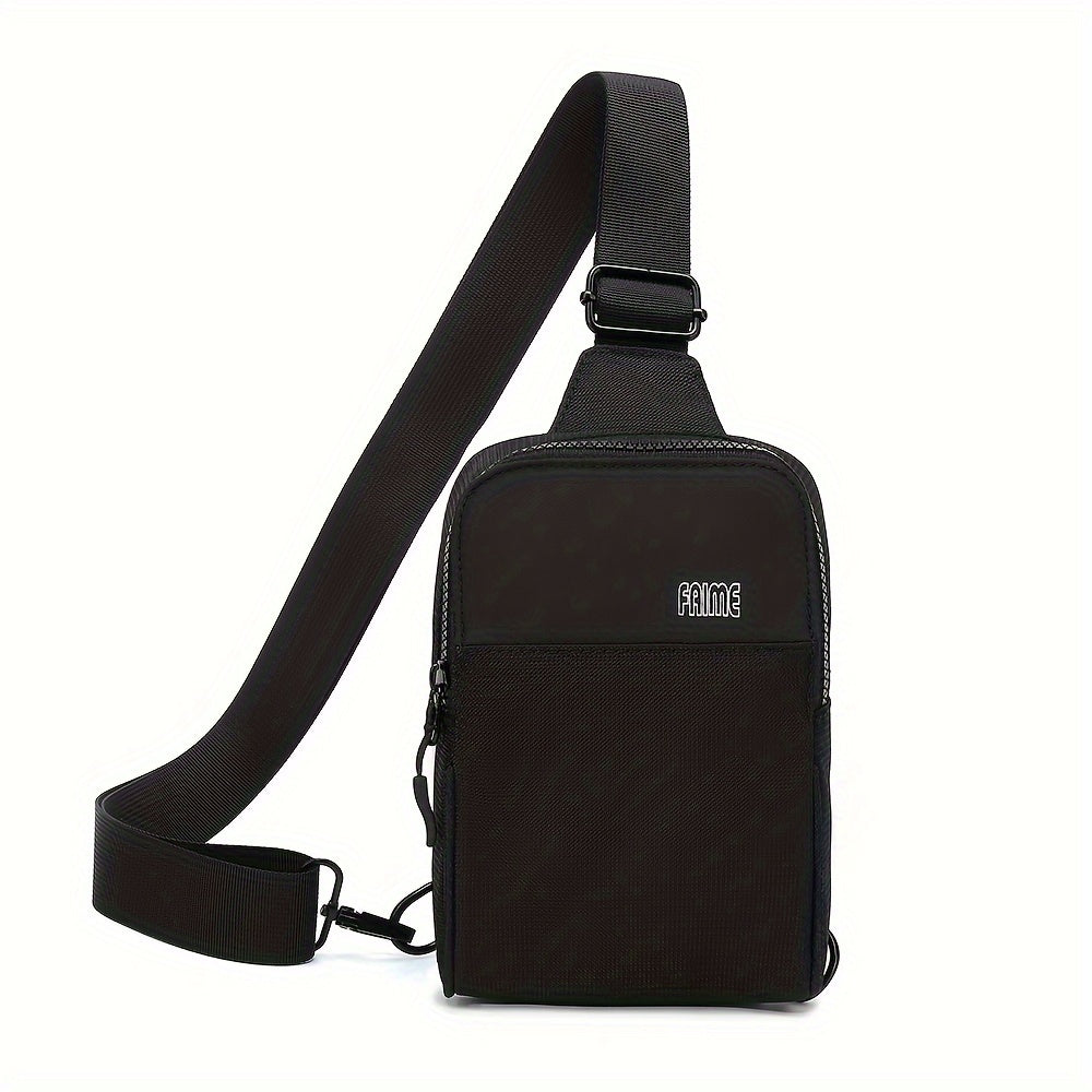 Small Crossbody Bags For Women & Men, Mini Sling Bag Fanny Packs Crossbody Purse, Chest Bag For Traveling, Hiking, Running -Black