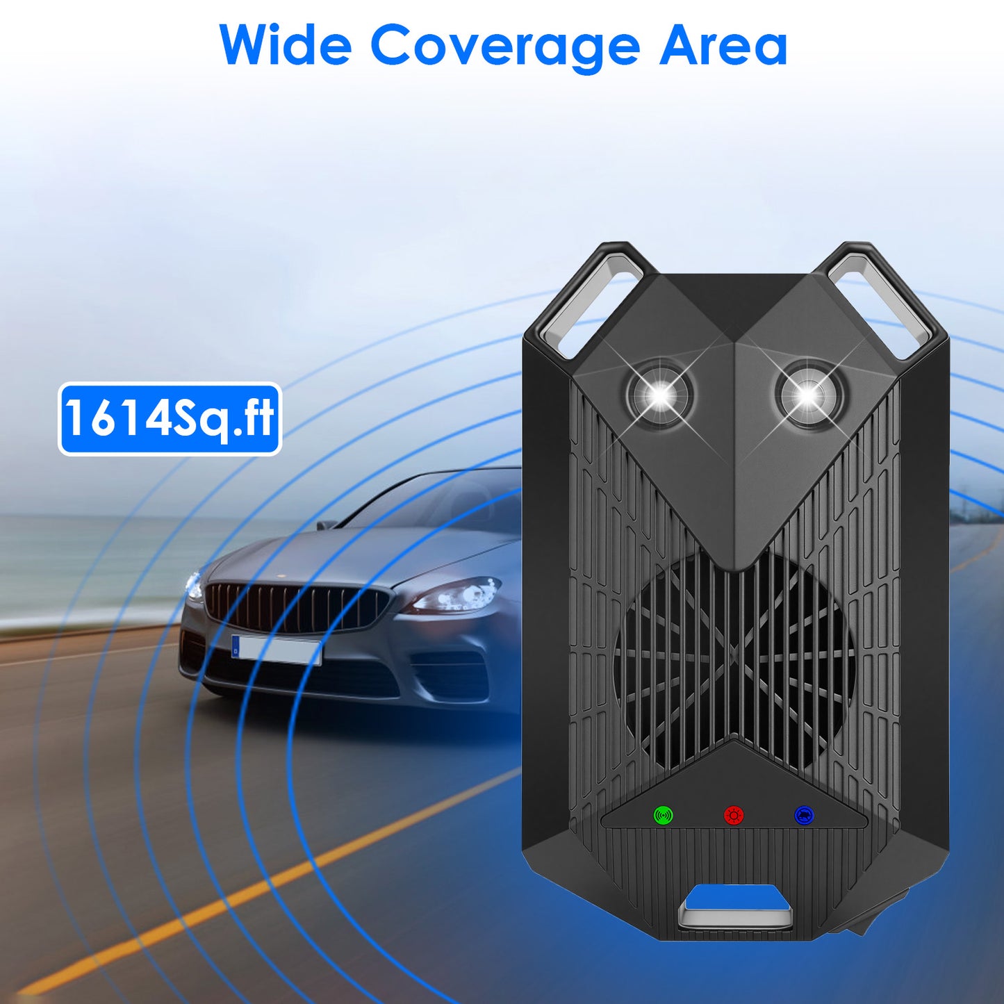 2 Pack Under Hood Ultrasonic Rodent Repeller Rodent Control Deterrent Chaser Blocker For Vehicle Indoor With Strobe Light 3 Power Supplies
