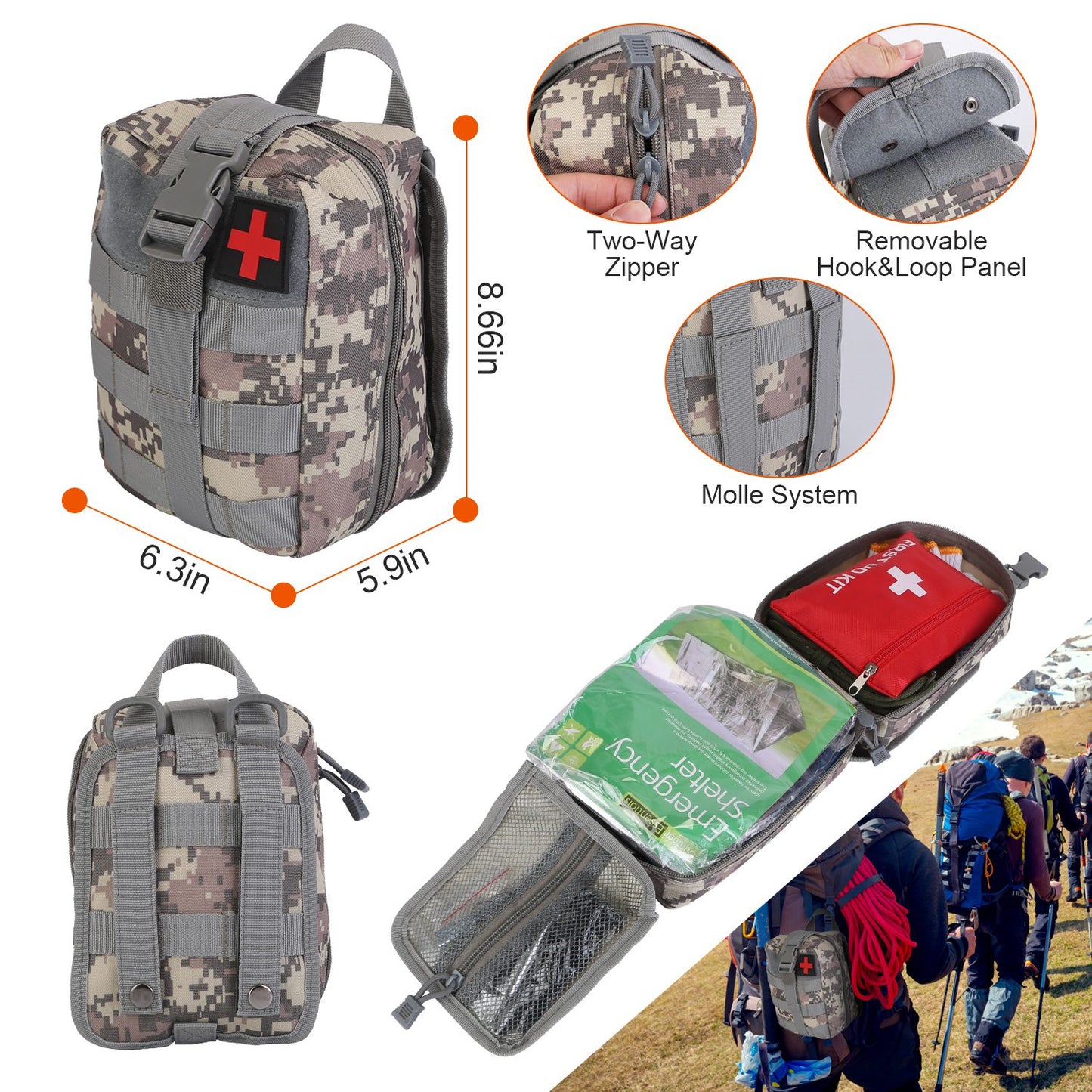 125 In 1 Survival Kit, Professional Survival Equipment, Equipment, Tools, First Aid Supplies, For SOS Emergency Tactical Hiking, Hunting, Disaster, Camping Expedition - Not Shipped On Weekends
