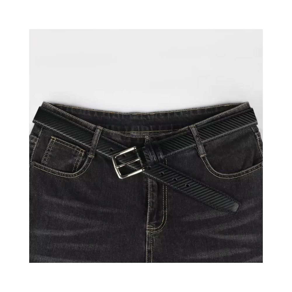 Genuine Business Leather Belt For Men Or BOY Swivel Pin Buckle Casual Versatile Belt