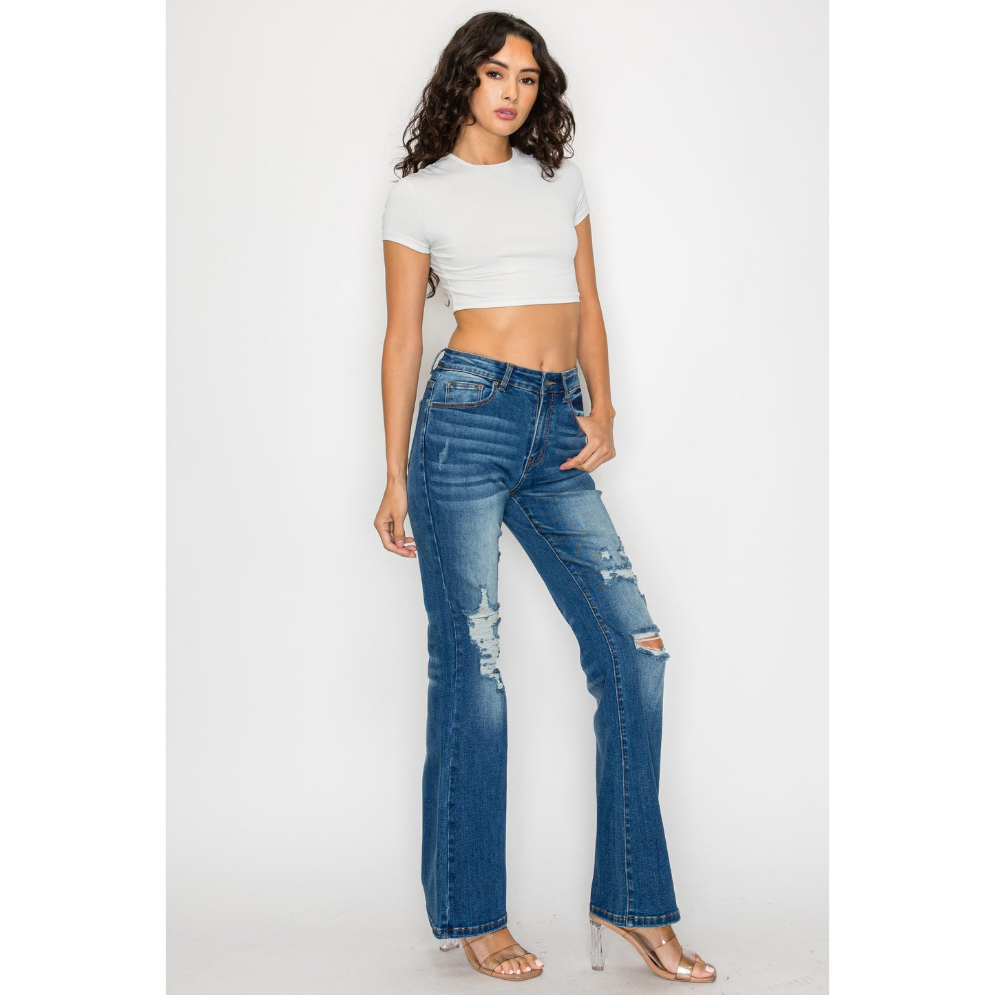 Ankle Length Jeans For Women High Waist Skinny Slim Fit Denim Pants Casual Comfortable Stretchable