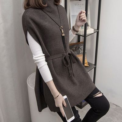 Fashion Half-high Collar Mid-length Sweater Women Pullover