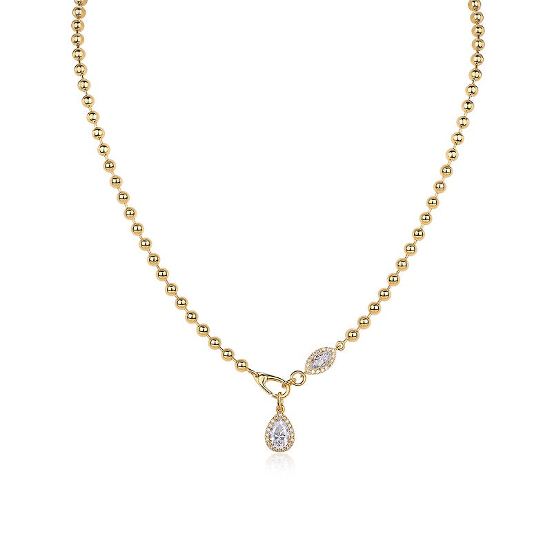 1A Fashionable Jewelry Pendant Set With Moissanite S925 Sterling Silver And Gold-plated Diamond, Moissanite Silver Jewelry Prohibit TikTok sales