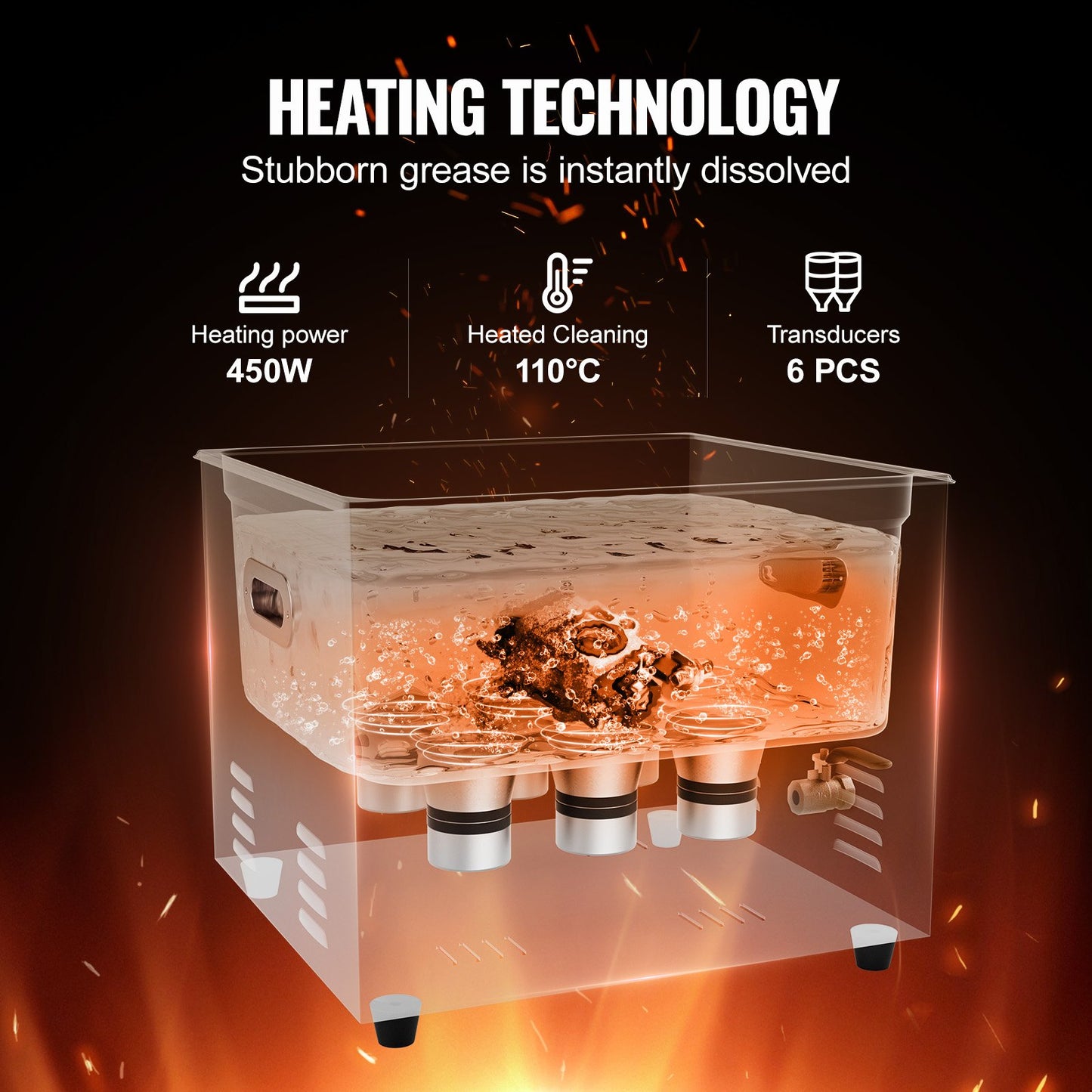 15L Ultrasonic Cleaner With Heater Timer & Basket, Professional Digital -Sonic Cavitation Machine, 360W Cleaning Machine For Lab Tools, Metal Parts, Carburetor, Brass, Auto Parts, Engine Parts